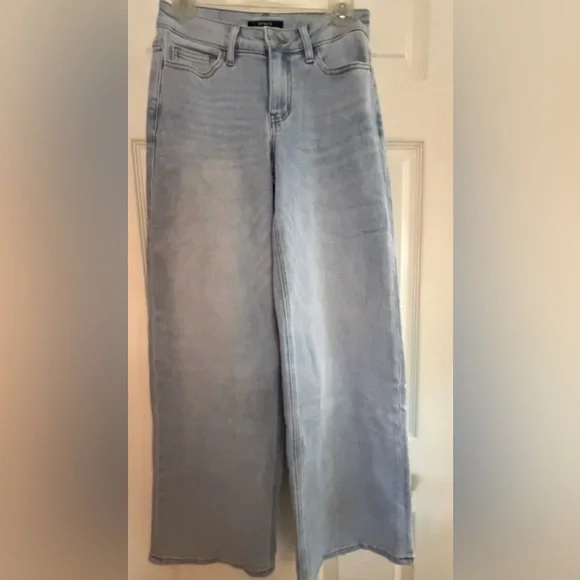 ONESO-Women NWOT Sky Blue Wide Leg Jeans Size 26 - Picture 2 of 9